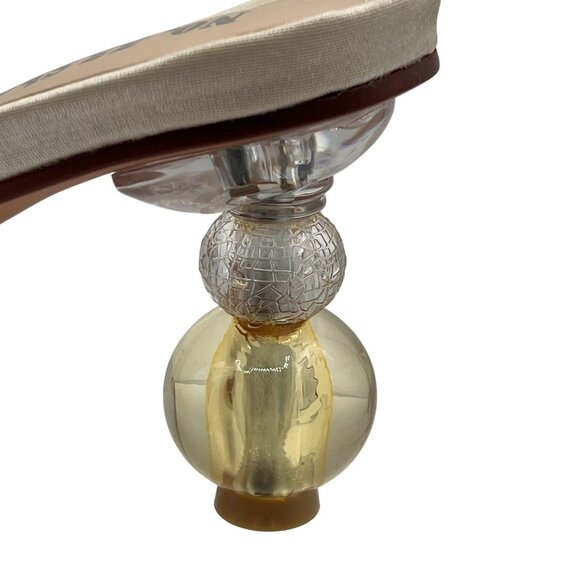 No.55 Shoes Womens 8.5 Crystal Butterfly Bow Pointed Toe Slingback Sphere Heels - Picture 4 of 16